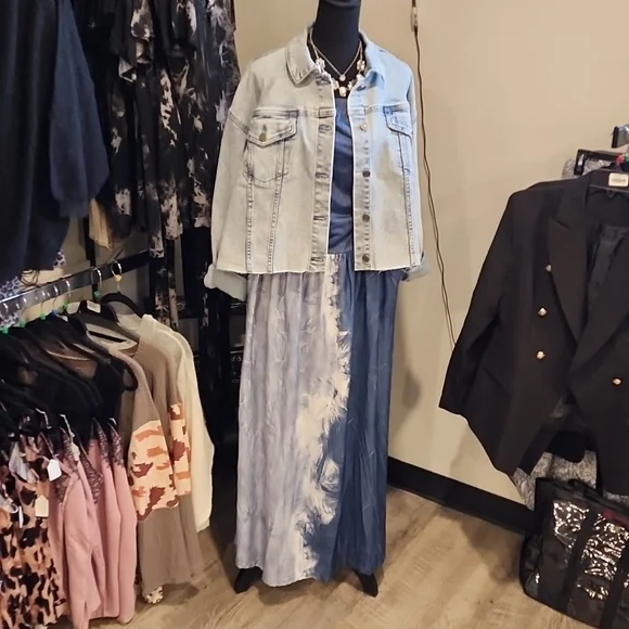chinese dress ladies Plus Size Essential Denim Jacket – 2020AVE main image 0